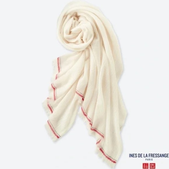UNIQLO x Ines de la Fressange Accessories - UNIQLO x Ines de la Fressange large flowy cashmere stole OS